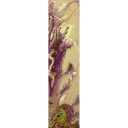 Modern Purple Glass Wall Clock, Handmade Home Decor, Housewarming Gift - thumbnail 3