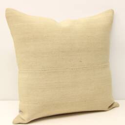 Vintage Kilim Pillow Cover 18x18, Wool & Cotton, Handmade Turkish - thumbnail 3