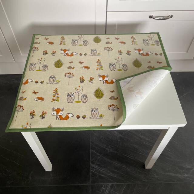 Kritter Table Cover in Assorted Designs - Oilcloth Mats To Fit Ikea Children's Table Top 59cm X 50cm With Elastic Fastenings