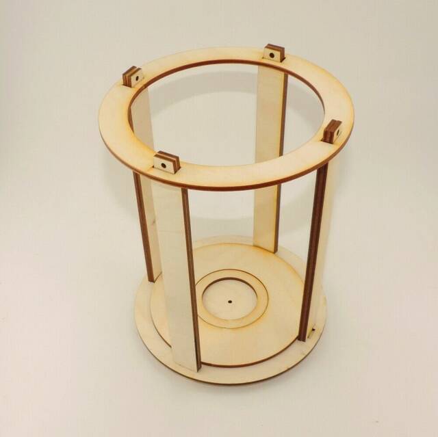 Lantern Construction Kit 12 Pieces For Fairy Lights, Round Foil Painting, Wooden Kit, Sustainable, Reusable - image 1