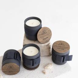 Black Scented Candle Glamour, Unity, Fortune, Dream. Plant Wax Candle 280G/10Oz. Luxury Gift. Men's Aroma - thumbnail 3