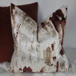 Handmade Antique & Rust Abstract Cushion Cover - Designer Pillow Sham For Sofa, Bed, Chair New Home Luxury Decor Wish Lagoon - thumbnail 4