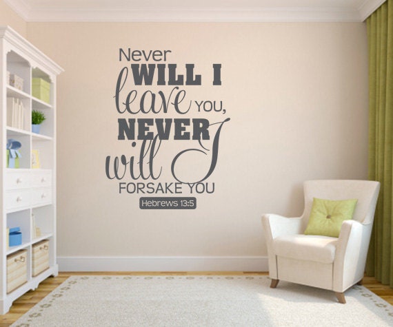 Never Will I Leave You, Code 090, Christian Wall Decals - image 1