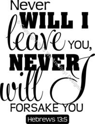 Never Will I Leave You, Code 090, Christian Wall Decals - thumbnail 2