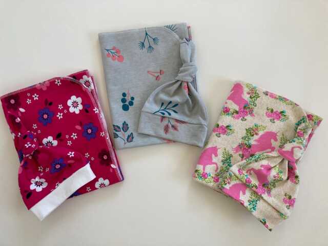 Baby Blankets & Newborn Hat Sets. Unicorn, Floral, Mushroom Take Home Photo Prop. Shower Gift - image 1