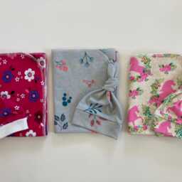 Baby Blankets & Newborn Hat Sets. Unicorn, Floral, Mushroom Take Home Photo Prop. Shower Gift - thumbnail 2