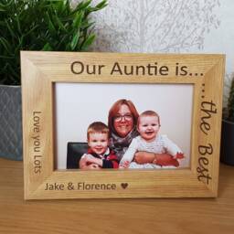 Christmas Auntie Gift, Personalised Photo Frame, Change Any Text, Also For Aunty, Mum, Dad, Grandma, Nanny, My Aunty Is The Best, Best Mum - thumbnail 2