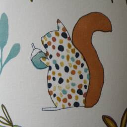 Woodland Animal Fabric Lampshade On Cream Background - thumbnail 4