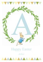 Easter Gift, Child's Bunny, Peter Rabbit Theme, Decoration, Bunnies, Art, Personalised - thumbnail 1