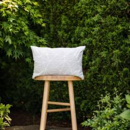 Monaco-- Pink Blush & Ivory Geometric Indoor/Outdoor Pillow Cover ??? Outdoor Light Lumbar - thumbnail 2
