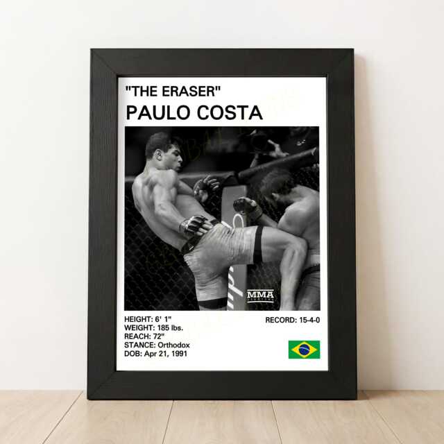Paulo Costa Mma Poster Brazilian Fighter Art Print - image 1