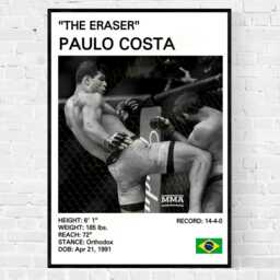 Paulo Costa Mma Poster Brazilian Fighter Art Print - thumbnail 3