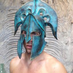 Spartan Helmet Replica Ancient Greek Military Armor, Cosplay Larp - thumbnail 4