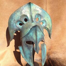 Spartan Helmet Replica Ancient Greek Military Armor, Cosplay Larp - thumbnail 2