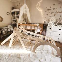 Montessori Climbing Set Indoor Wooden Playground - thumbnail 2