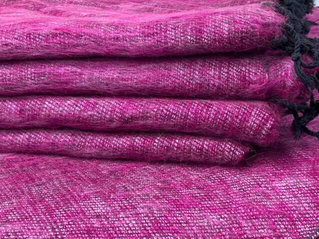 Handmade Yak Wool Blend Blanket Oversized Meditation Shawl - image 1
