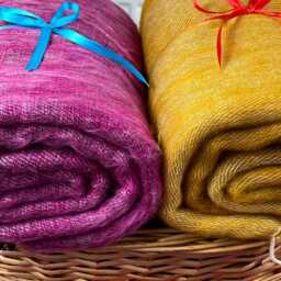 Handmade Yak Wool Blend Blanket Oversized Meditation Shawl - thumbnail 4