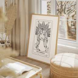 The Empress Tarot Card Poster, Design, The Card, Psychic Painting Print, Wall Art - thumbnail 3