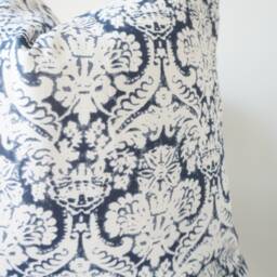 White Indigo Striped Pillow Cover - thumbnail 2