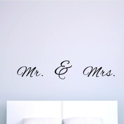 Mr. & Mrs. Wall Decal Love Bedroom Decor Sticker Art Vinyl Good Hose Home Decoration Gift Idea - thumbnail 2