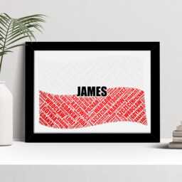 Personalised Poland Flag Word Art Print, Polish Custom Family Wall - thumbnail 2