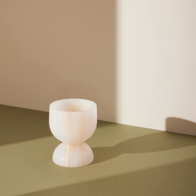 Onyx Rituals Cup + Brass Incense Holder - Pink