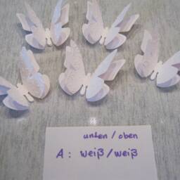 Set Of 20 3D Butterflies Embossed Wall Tattoo Decoration - White Lilac Purple Color Choice - thumbnail 3