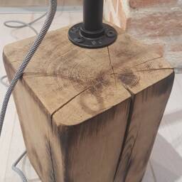 Raw Wood Lighting Lamp Design Loft Vintage Edison Natural - thumbnail 3