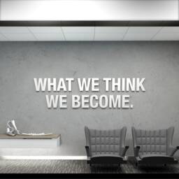 What We Think Become Decor , Office, Signs, Wall, Art, Decor, Inspirational, Motivational Work, Sucess, Office - Skuwwtwb - thumbnail 1