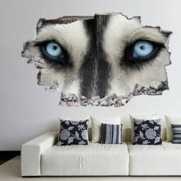 Husky Dog Eyes Animal Wall Decal Sticker Mural Poster Print Art Home Decor Eh13 - thumbnail 3