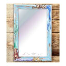 Hand Painted Mermaid Mirror, Beach Decor, House Art, Bathroom Mirror