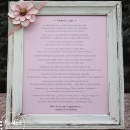 Personalized Nanny Poem Gift - Distressed Picture Frame, Custom Colors - thumbnail 2