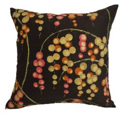 Harlequin - Iola Fuchsia/Tangerine Chocolate Gold Stunning Metallic Silk Cushion Cover Throw Pillow Designer Home Decor - thumbnail 1
