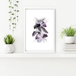 Bathroom Decor Wall Art Prints With Frames, Tropical Botanical 3 Piece Prints, Spa Decor Framed Art, Relaxation Gift Women - thumbnail 3