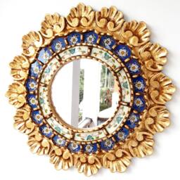 "Peruvian Mirrors ""Blue Shell 40cm" - thumbnail 1