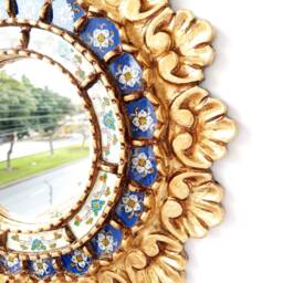 "Peruvian Mirrors ""Blue Shell 40cm" - thumbnail 2