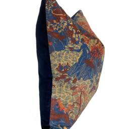 Zoffany Arden Avalonis Velvet Como Blue/Koi Cushion Cover Pillow - thumbnail 3