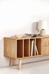 "Vinyl Record Cabinet Oak ""Nolana" - thumbnail 1