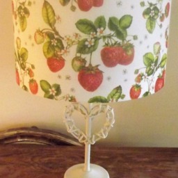 strawberry Lampshade Shabby Chic Floral Drum Shade - thumbnail 2