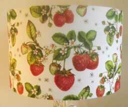 strawberry Lampshade Shabby Chic Floral Drum Shade - thumbnail 1