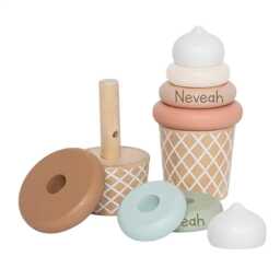 Personalised Stacking Ice Cream Wooden Toy - thumbnail 1