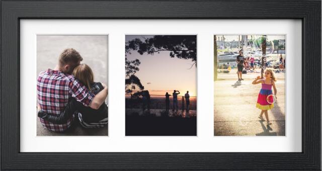"Multi Aperture Picture Photo Frame For 3 Images Of 7""x5"" Or 6""x4" - image 1