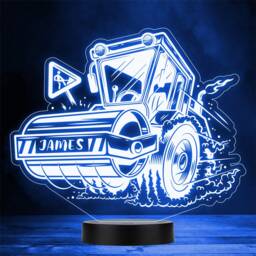 steamroller With Smoke Wheels Personalised Gift Colour Change Led Night Light - thumbnail 1