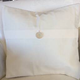 Sheep Pillow Cover Farmhouse Applique Cushion - 16x16 - thumbnail 2