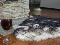 Original Brown Mouflon Genuine Natural Sheepskin Rugs Exclusive Rug Throw Carpet Outdoor Shag