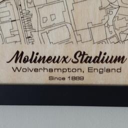 Molineux Stadium Wall Art Laser Engraved Wood, Wolverhampton Wanderers Fc Gift - thumbnail 3