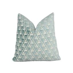 Schumacher - Hoffmann Velvet Mineral Vienna Secession Geometric Designer Cushion Cover Handmade Throw Pillow Luxury Home Decor - thumbnail 1