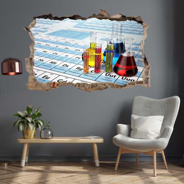 Chemistry Test Tubes Periodic Table Wall Decal Sticker Mural Poster Print Art School Decor Ck24 - image 1