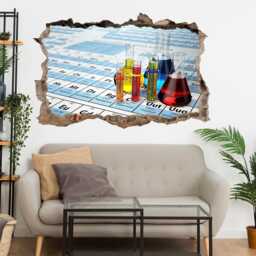 Chemistry Test Tubes Periodic Table Wall Decal Sticker Mural Poster Print Art School Decor Ck24 - thumbnail 3