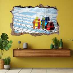 Chemistry Test Tubes Periodic Table Wall Decal Sticker Mural Poster Print Art School Decor Ck24 - thumbnail 2